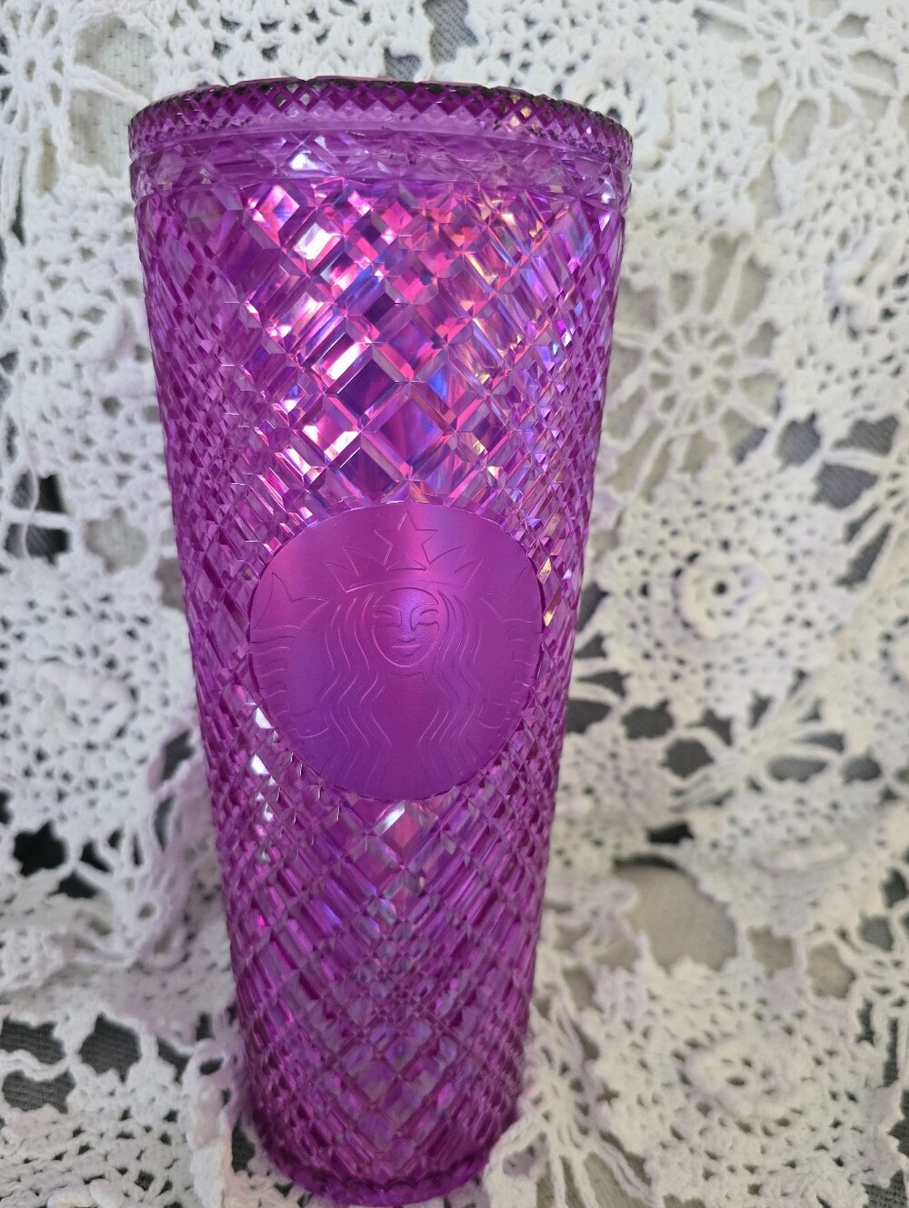 2023 Starbucks Jeweled Taffy Iridescent Pink Purple Tumbler 24oz Venti Cup